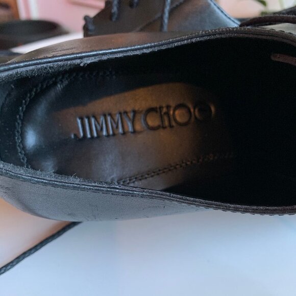 Jimmy Choo Black Oxford Shoe sz 40.5 - Picture 3 of 5